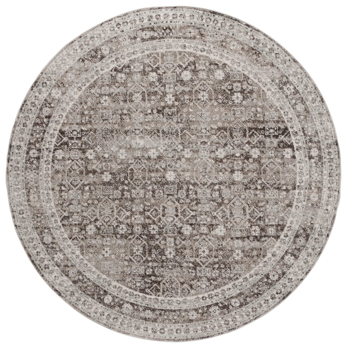 Safavieh Vintage Tabriz 6'-7" x 6'-7" Rug in Grey / Charcoal