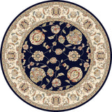 Dynamic Rugs Ancient Garden 57365 Blue / Ivory Rugs - Round