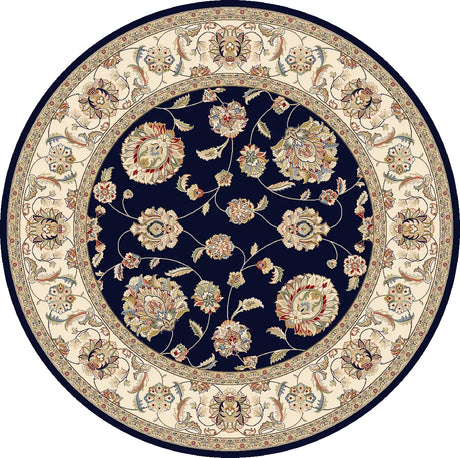 Dynamic Rugs Ancient Garden 57365 Blue / Ivory Rugs - Round