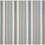 Safavieh Courtyard 6'-7" x 6'-7" Rug in Beige / Blue
