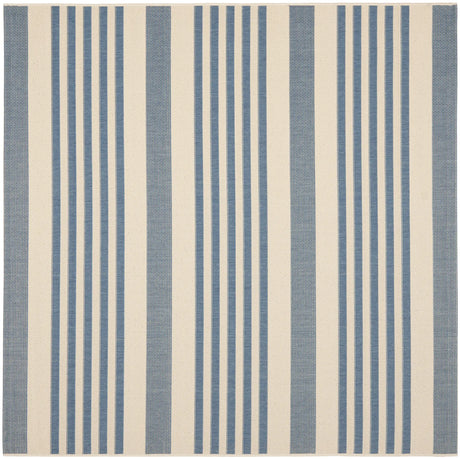 Safavieh Courtyard 6'-7" x 6'-7" Rug in Beige / Blue