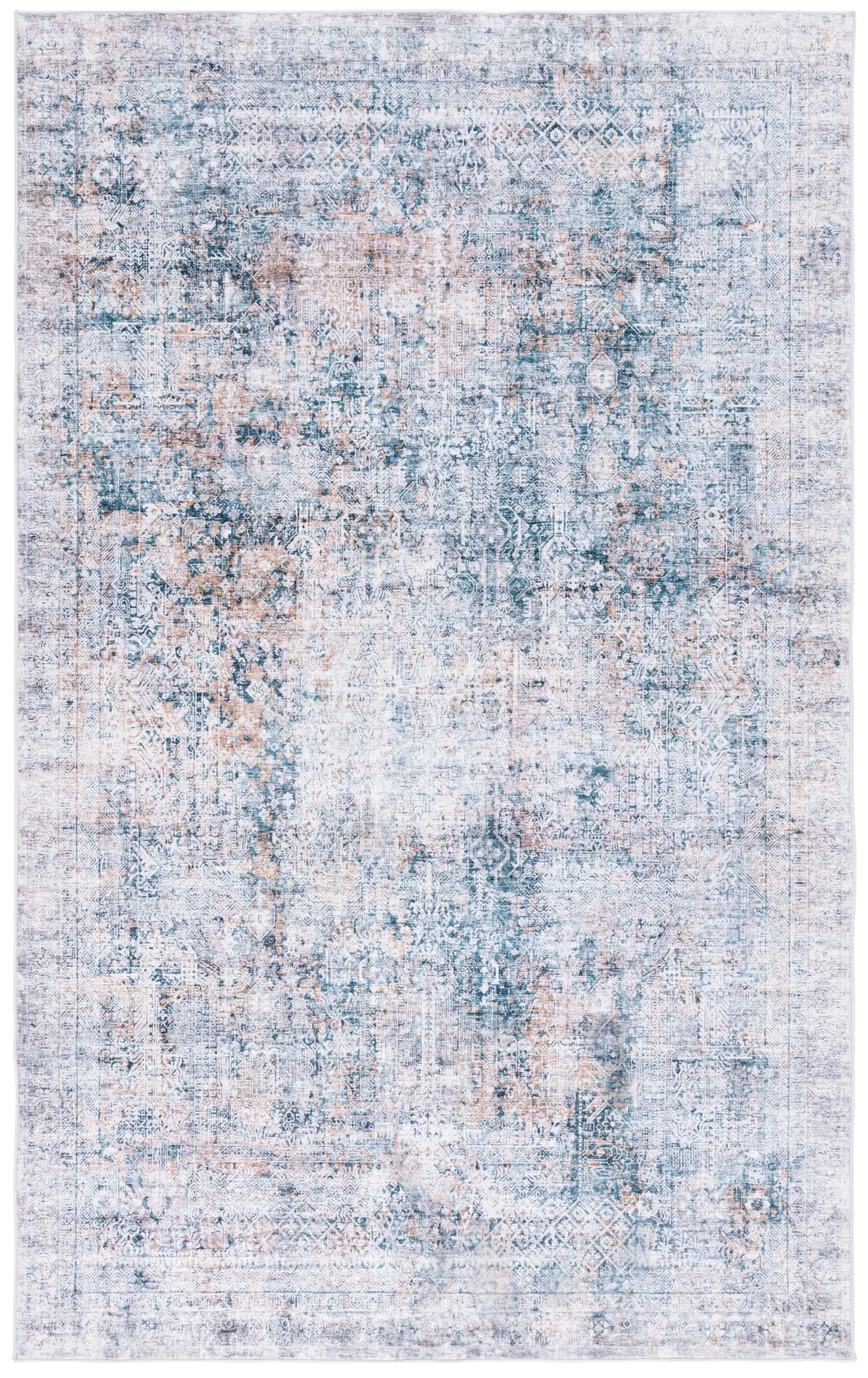 Safavieh Santa Monica 4'-0" x 6'-0" Rug in Dark Green / Beige