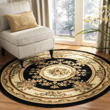 Safavieh Lyndhurst 5'-3" x 5'-3" Rug in Black / Ivory