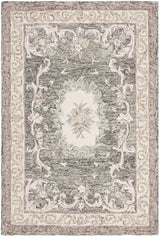 Safavieh Aubusson 4'-0" x 6'-0" Rug in Ivory / Charcoal