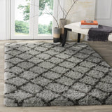 Safavieh Indie Shag 5'-1" x 7'-6" Rug in Grey / Dark Grey