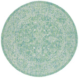 Safavieh Courtyard 5'-3" x 5'-3" Rug in Green / Ivory