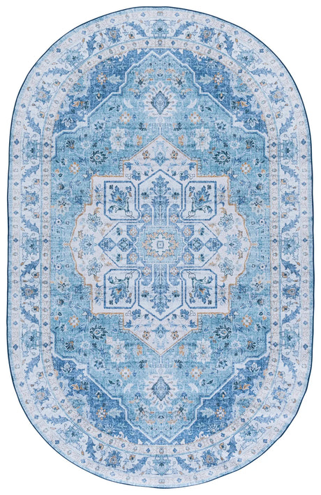 Safavieh Tucson 5'-0" x 8'-0" Rug in Light Blue / Blue