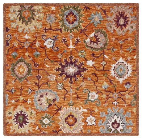 Safavieh Aspen 5'-0" x 5'-0" Rug in Rust / Green