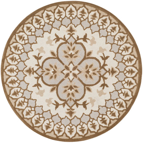 Safavieh Bellagio 5'-0" x 5'-0" Rug in Ivory / Dark Beig