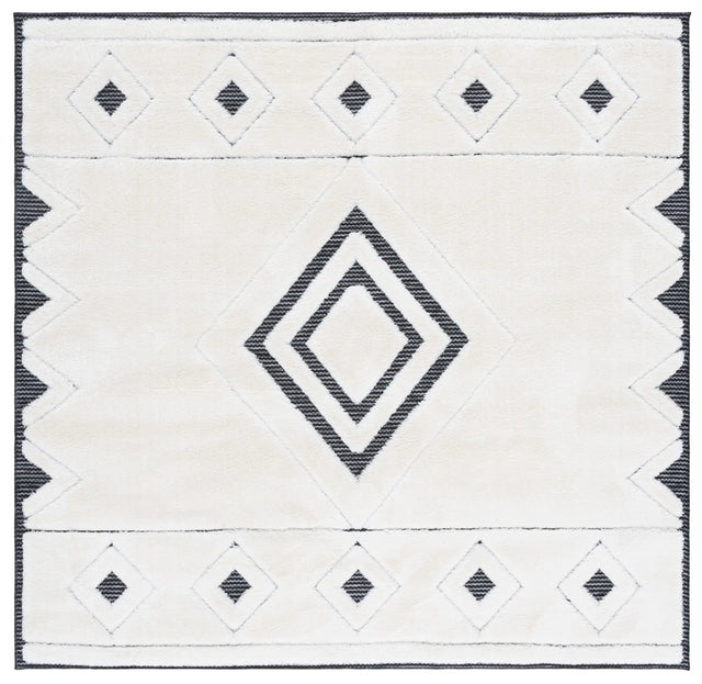 Safavieh Celebrity 800 6'-7" x 6'-7" Rug in Ivory / Black