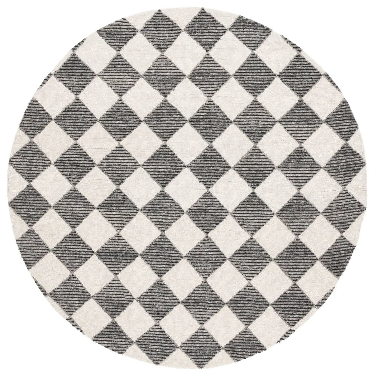 Safavieh Ebony 6'-0" x 6'-0" Rug in Black / Ivory