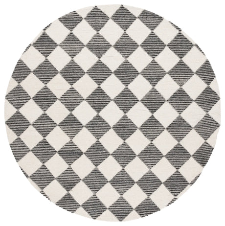 Safavieh Ebony 6'-0" x 6'-0" Rug in Black / Ivory