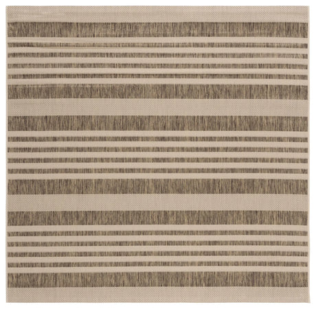 Safavieh Courtyard 6'-7" x 6'-7" Rug in Brown / Bone