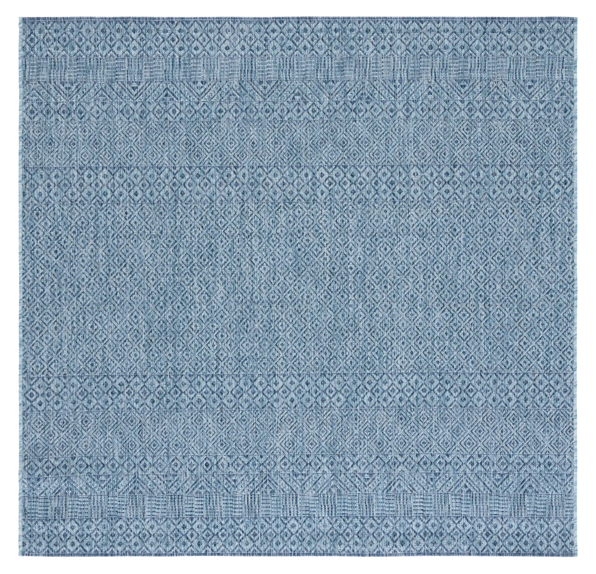 Safavieh Courtyard 6'-7" x 6'-7" Rug in Aqua / Navy