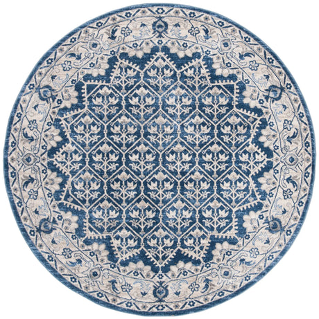 Safavieh Brentwood 5'-0" x 5'-0" Rug in Navy / Light Grey
