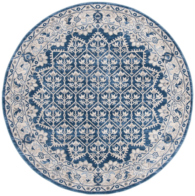 Safavieh Brentwood 5'-0" x 5'-0" Rug in Navy / Light Grey