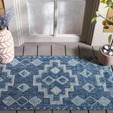 Safavieh Courtyard 2'-0" x 3'-7" Rug in Navy / Aqua