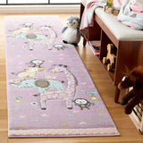 Safavieh Carousel Kids 100 2'-0" x 8'-0" Rug in Purple