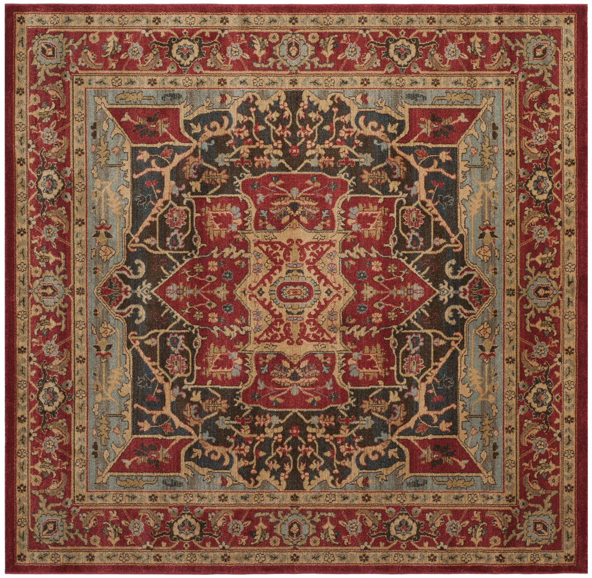 Safavieh Mahal 6'-7" x 6'-7" Rug in Red / Red