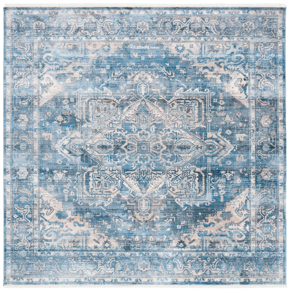 Safavieh Vintage Persian 6'-7" x 6'-7" Rug in Navy / Ivory