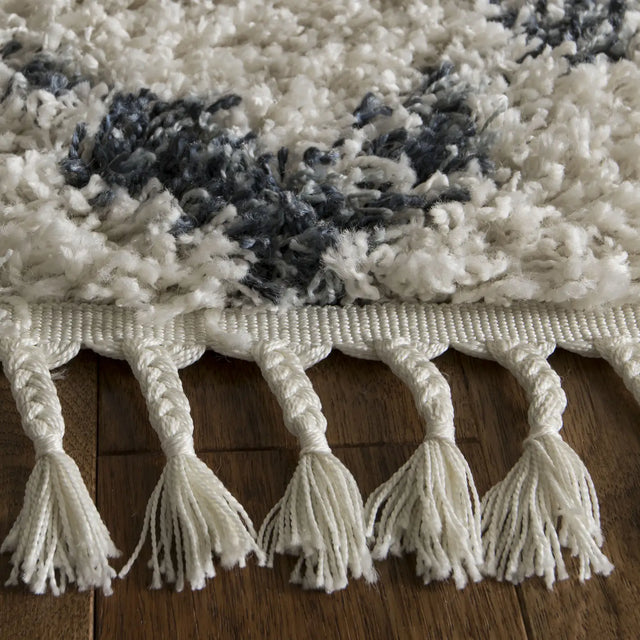 Safavieh Pro Lux Shag 400 6'-0" x 9'-0" Rug in Cream / Blue