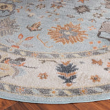 Safavieh Phoenix 500 6'-7" x 6'-7" Rug in Light Blue / Ivory Grey