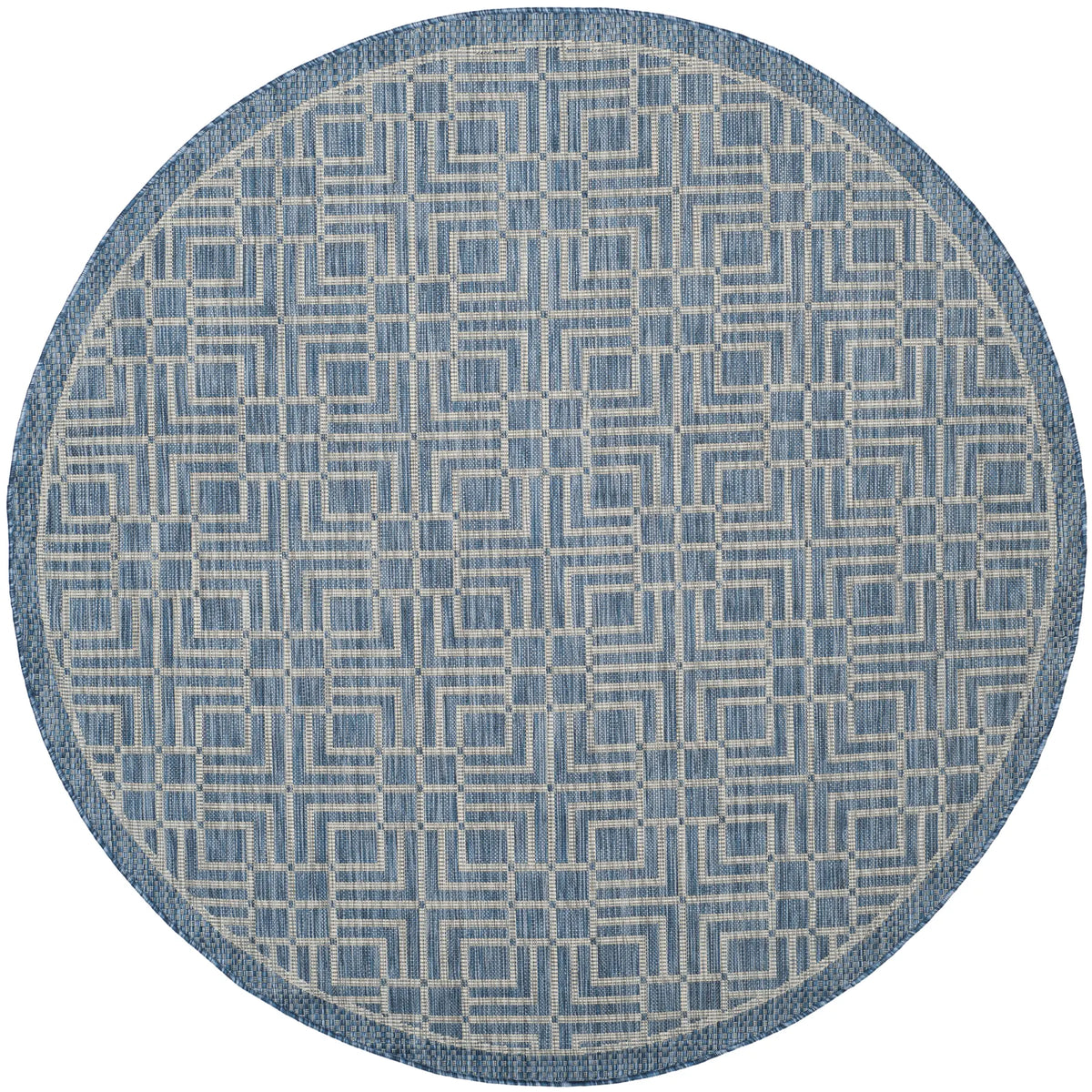 Safavieh Courtyard 6'-7" x 6'-7" Rug in Navy / Grey