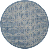 Safavieh Courtyard 6'-7" x 6'-7" Rug in Navy / Grey