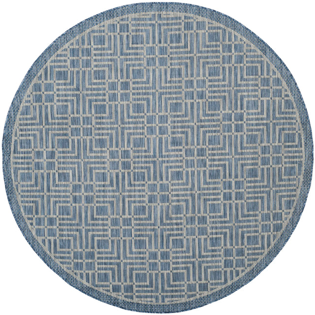 Safavieh Courtyard 6'-7" x 6'-7" Rug in Navy / Grey