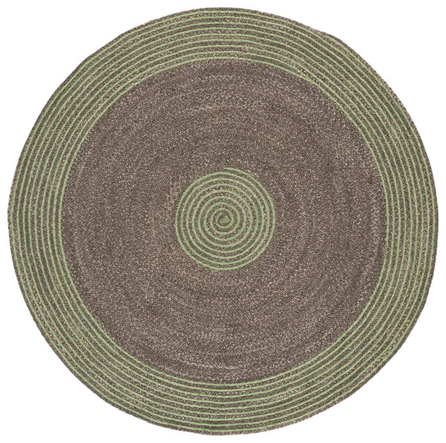 Safavieh Braided 5'-0" x 5'-0" Rug in Grey / Green