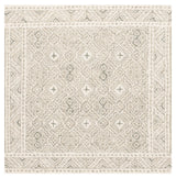 Safavieh Micro-Loop 5'-0" x 5'-0" Rug in Silver / Ivory