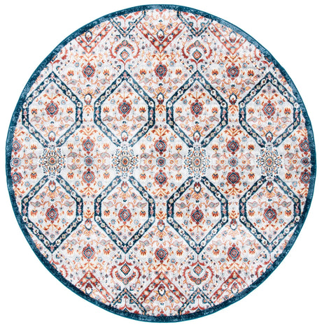 Safavieh Lagoon 6'-7" x 6'-7" Rug in Brown / Navy