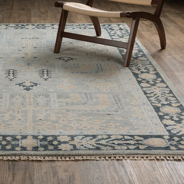 Oriental Weavers Sphinx MAJORCA MAJ04 Grey Floral Rugs - angle/detail