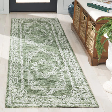 Safavieh Metro 2'-3" x 7'-0" Rug in Green / Ivory