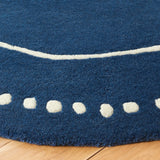 Safavieh Bella 5'-0" x 5'-0" Rug in Navy Blue / Ivory
