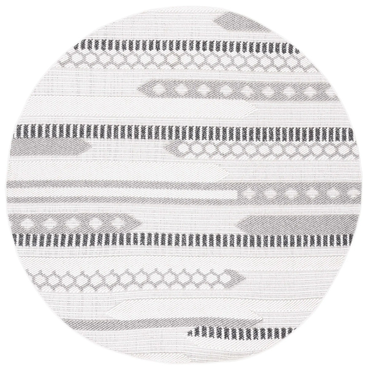 Safavieh Lotus 6'-7" x 6'-7" Rug in Ivory / Dark Grey