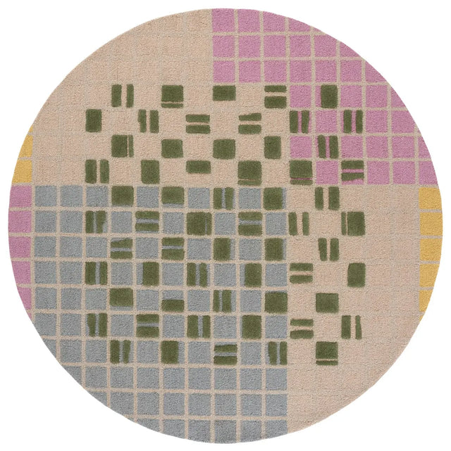 Safavieh Genre 6'-0" x 6'-0" Rug in Light Pink / Green