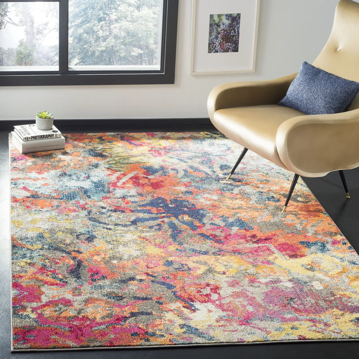 Safavieh Monaco 5'-1" x 7'-7" Rug in Blue / Orange