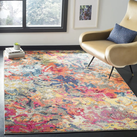 Safavieh Monaco 5'-1" x 7'-7" Rug in Blue / Orange