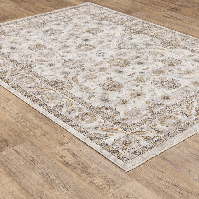 Oriental Weavers Sphinx Maharaja 070W1 Ivory/Grey Rugs - angle detail