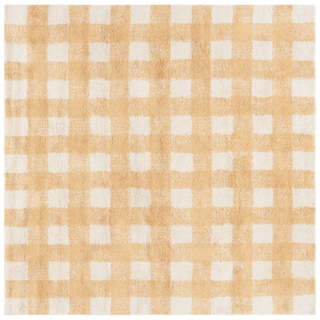 Safavieh Easy Care 6'-0" x 6'-0" Rug in Ivory / Gold