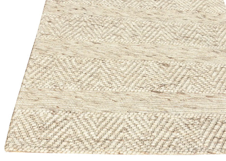 Dynamic Rugs Grove 6211 Handmade Modern Beige Rug - Corner