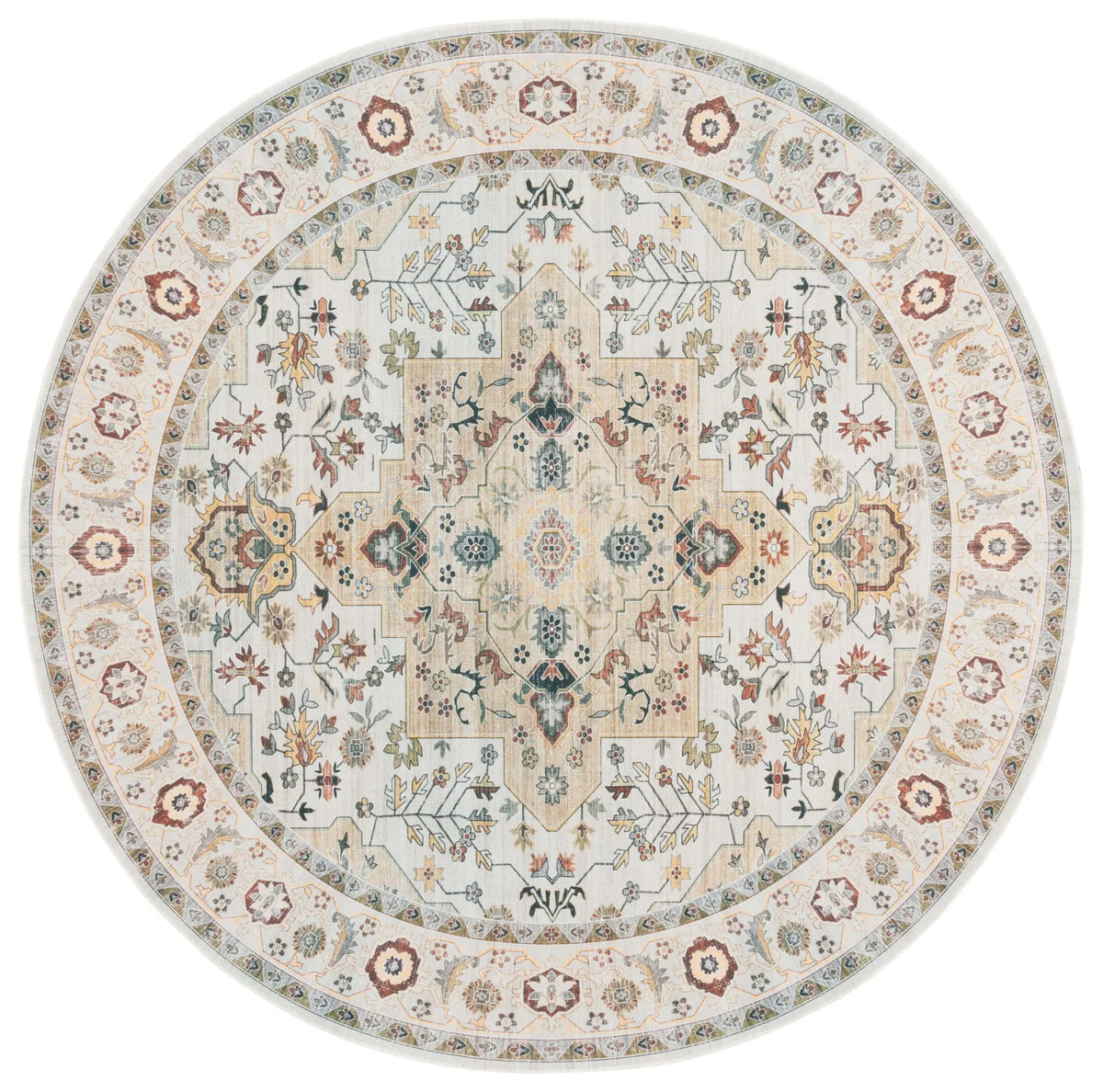 Safavieh Arizona 6'-0" x 6'-0" Rug in Light Green / Beige