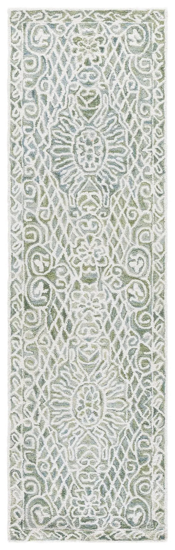 Safavieh Metro 2'-3" x 8'-0" Rug in Green / Ivory