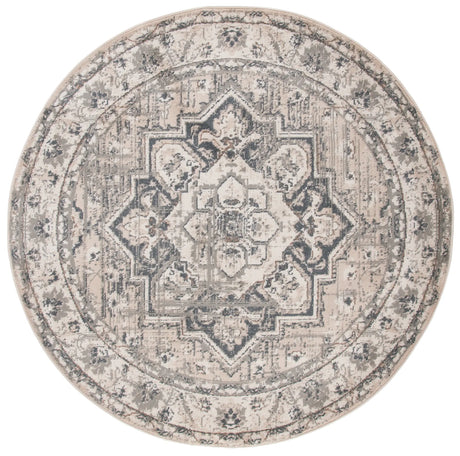 Safavieh Pyramid 5'-3" x 5'-3" Rug in Ivory / Grey