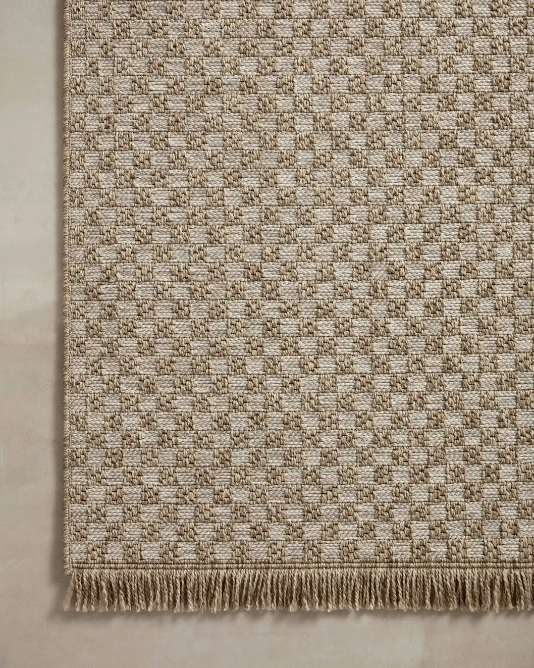 Loloi Dawn Daw-02 Natural Rug - corner on wood