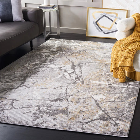 Safavieh Meadow 500 4'-0" x 6'-0" Rug in Light Grey / Dark Grey