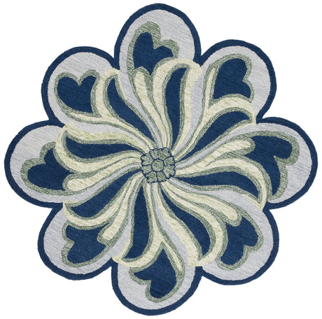 Safavieh Novelty 6'-0" x 6'-0" Rug in Navy / Green
