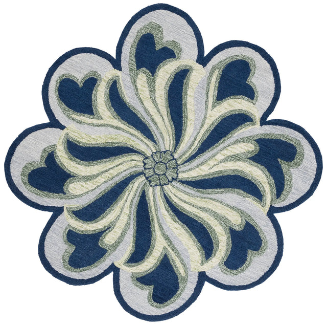 Safavieh Novelty 6'-0" x 6'-0" Rug in Navy / Green