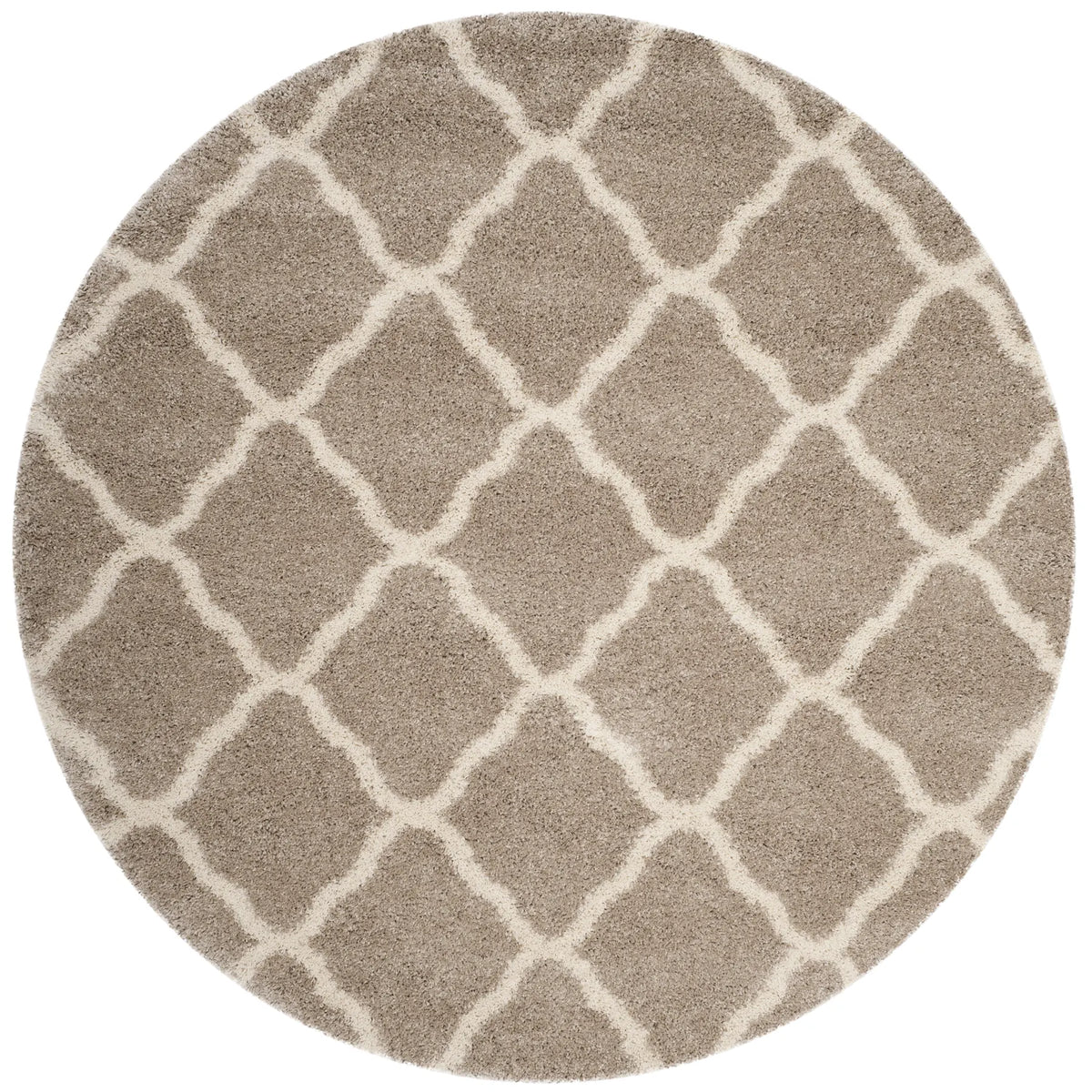 Safavieh Hudson Shag 5'-3" x 5'-3" Rug in Beige / Ivory